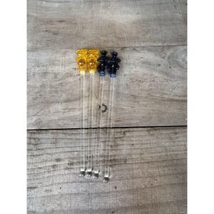 Rare Plastic Disney Winnie The Pooh & Tigger Bar Drink Swizzle Stick Stirrer Set